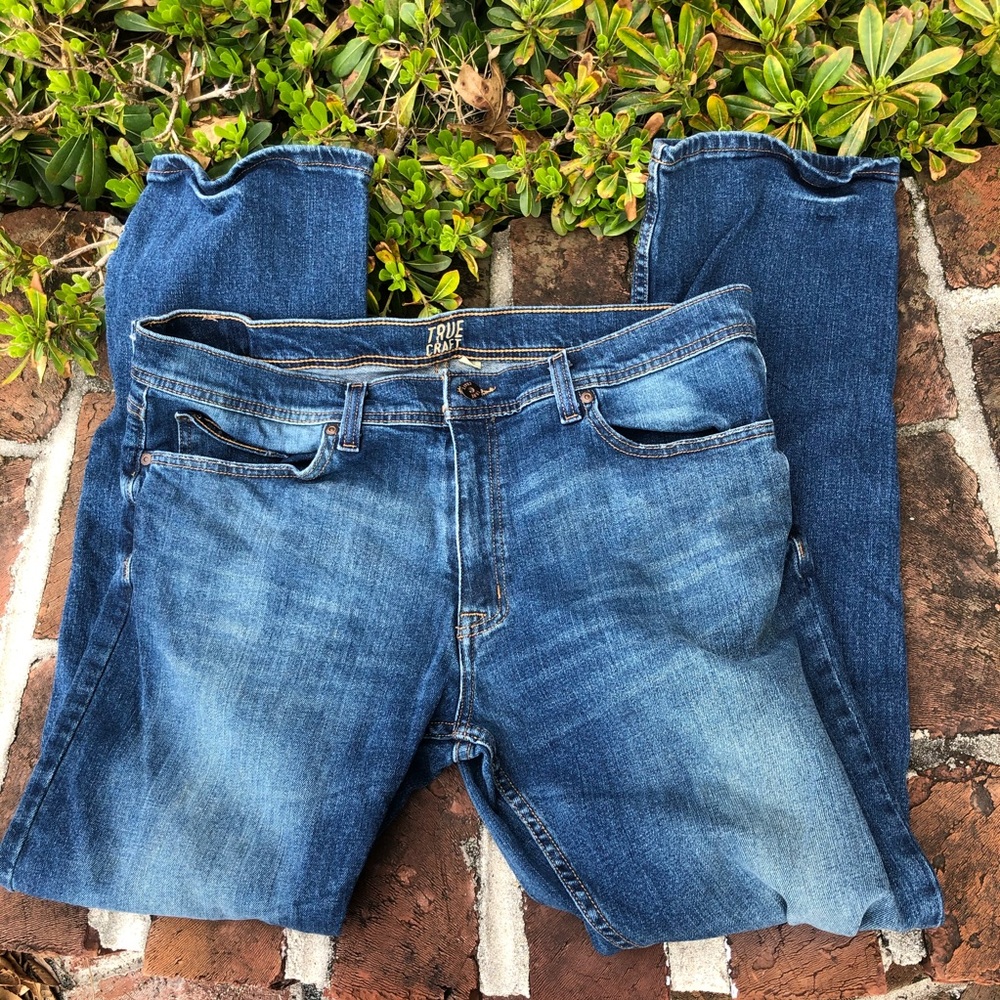 True Craft medium wash straight leg jeans size 36 - Picture 3 of 5
